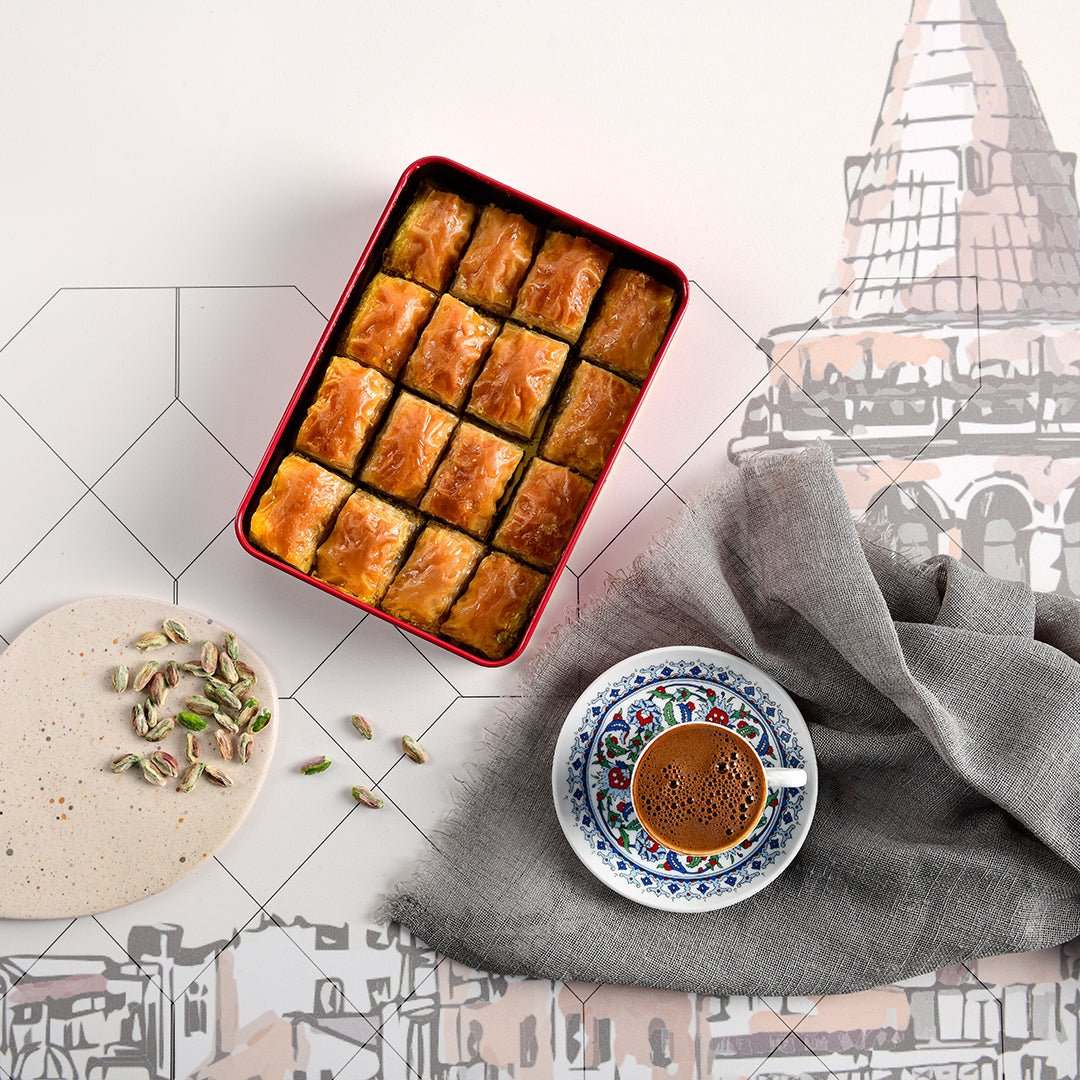 Pistachio Baklava with Gift Metal Box