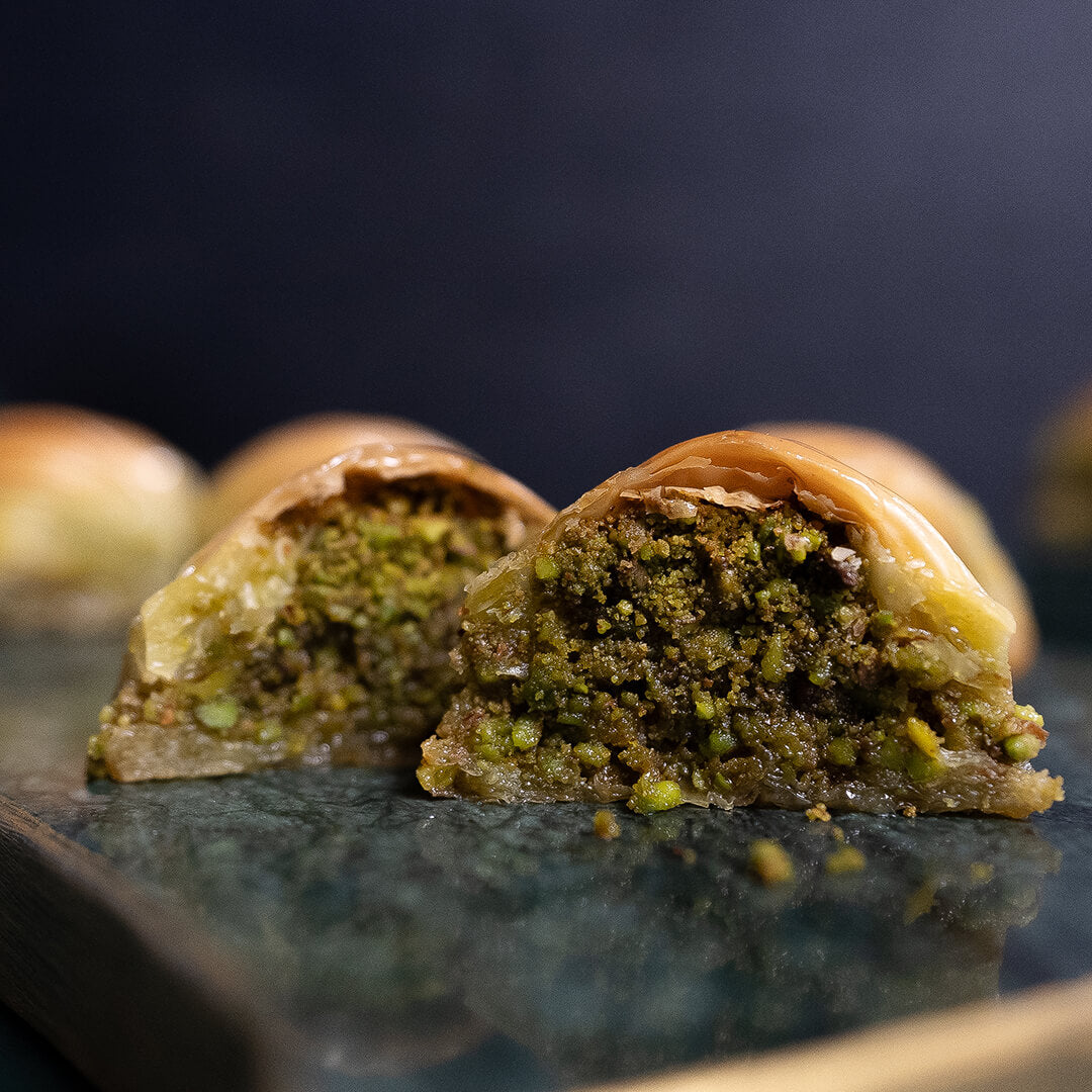 Pistachio Mussel Baklava in Tray
