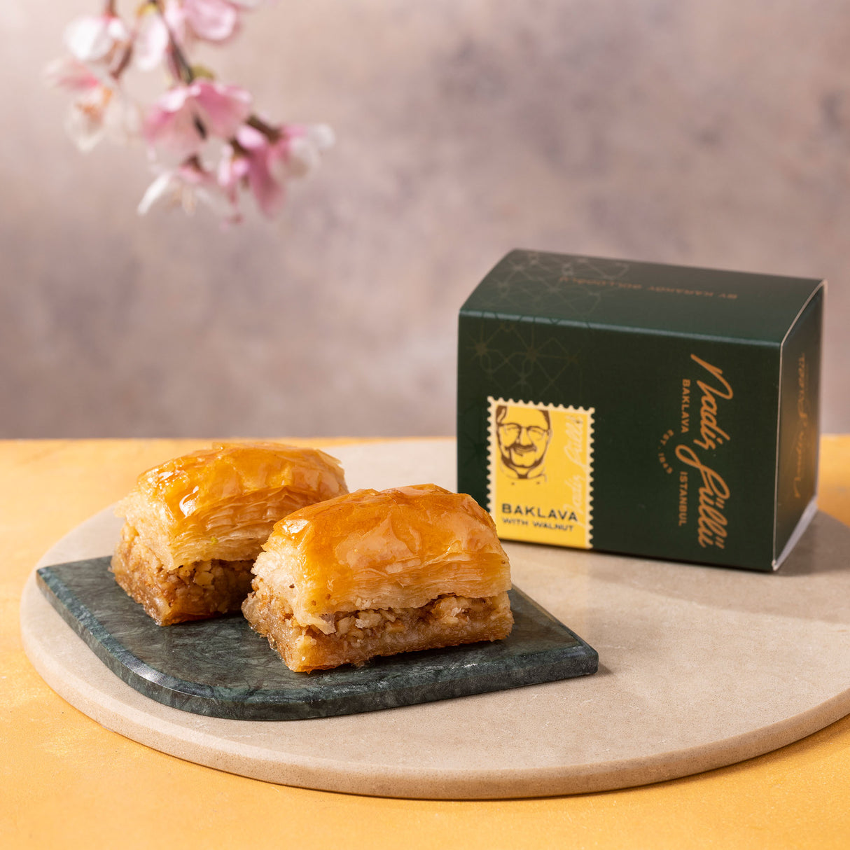 Baklava with Walnut in Tray