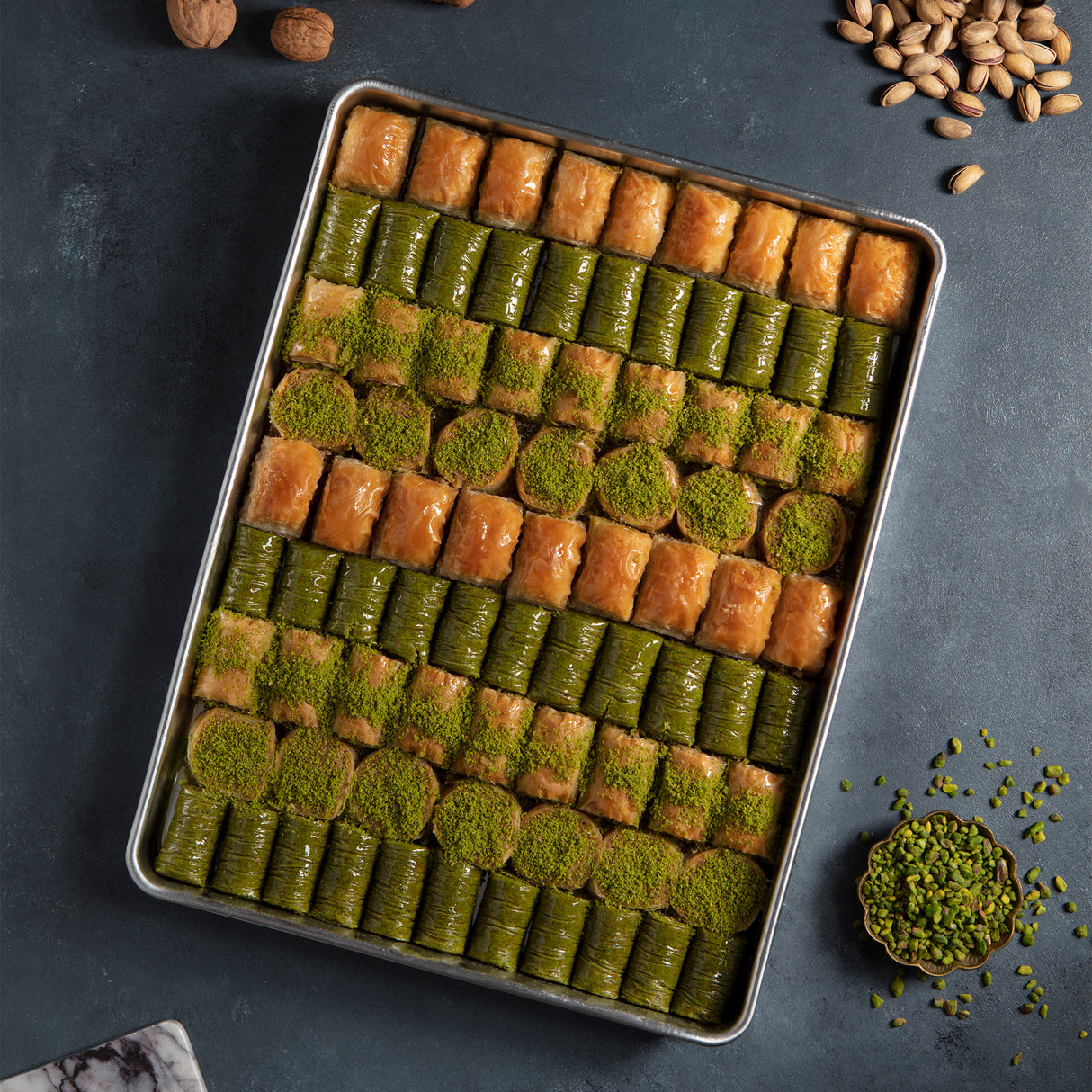 Mixed Baklava On The Tray
