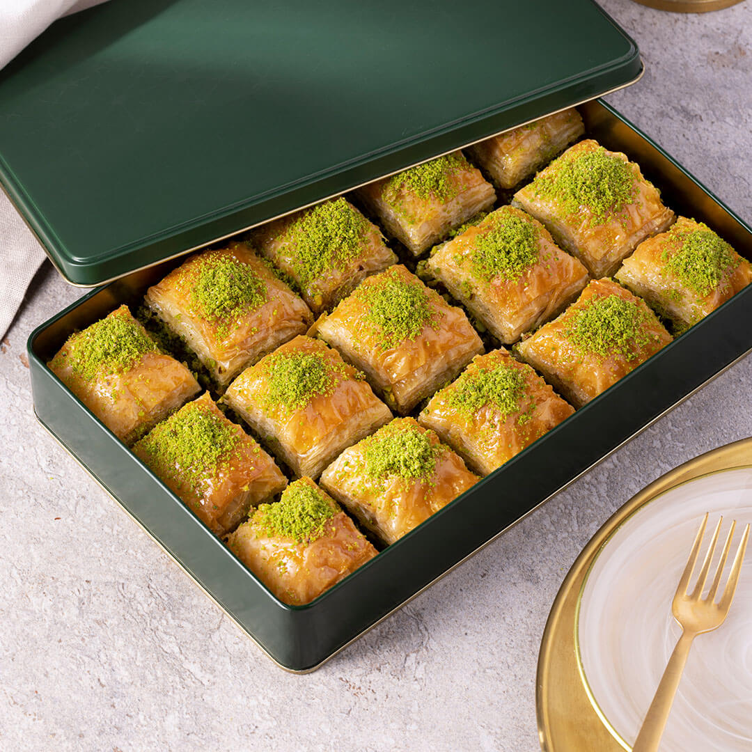 Pistachio Square Baklava in Gift Box