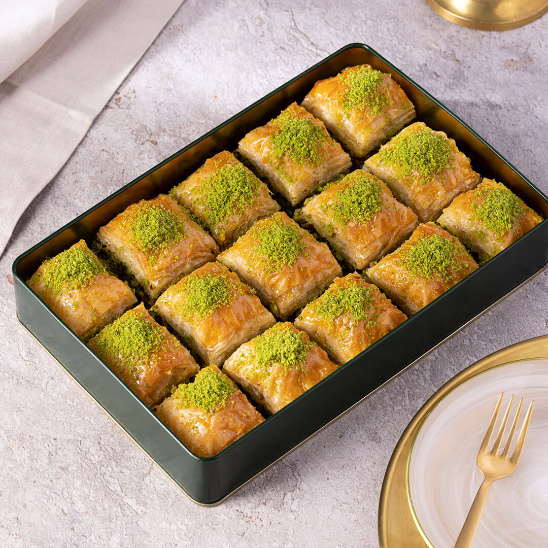 Pistachio Square Baklava in Gift Box