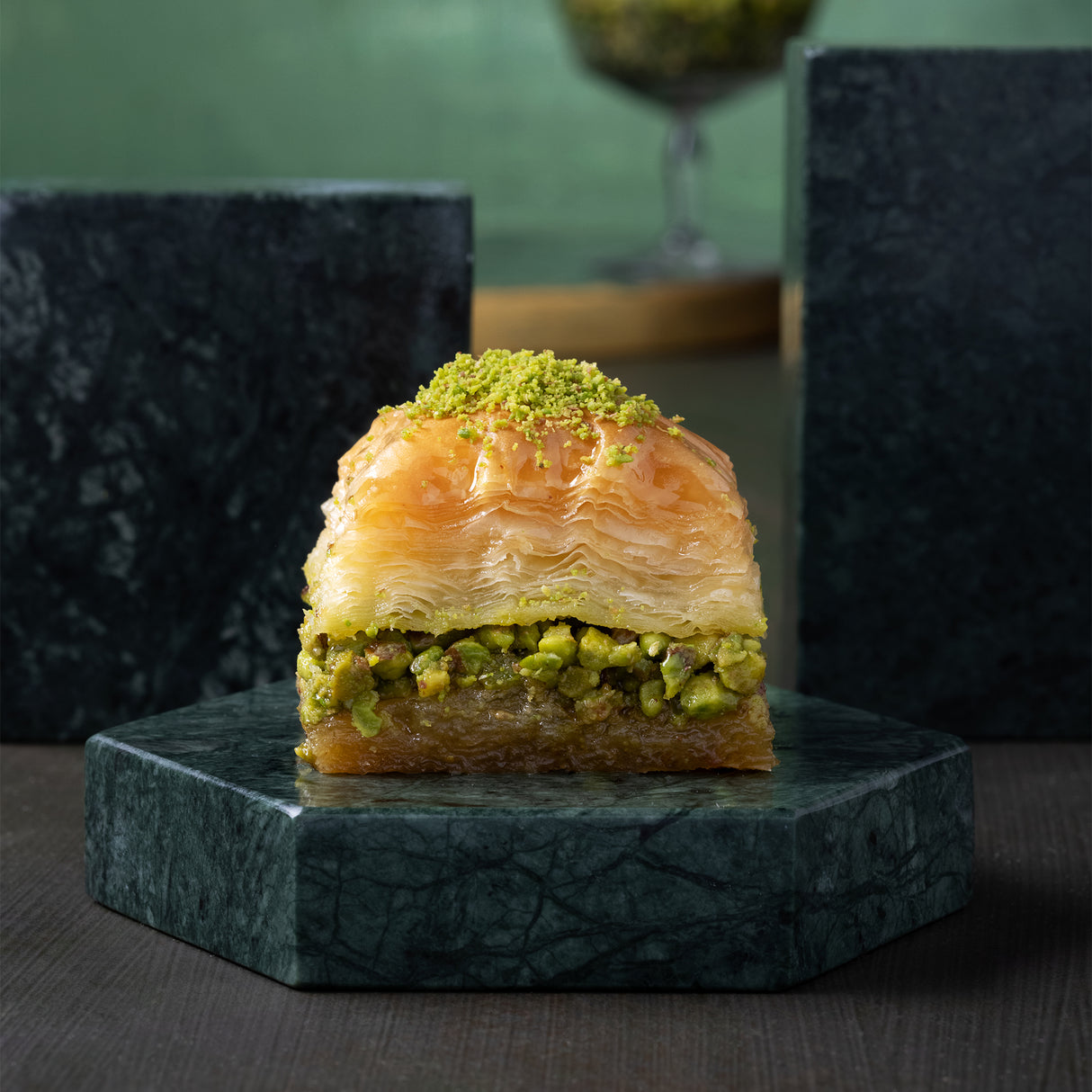 Square Baklava with Pistachio