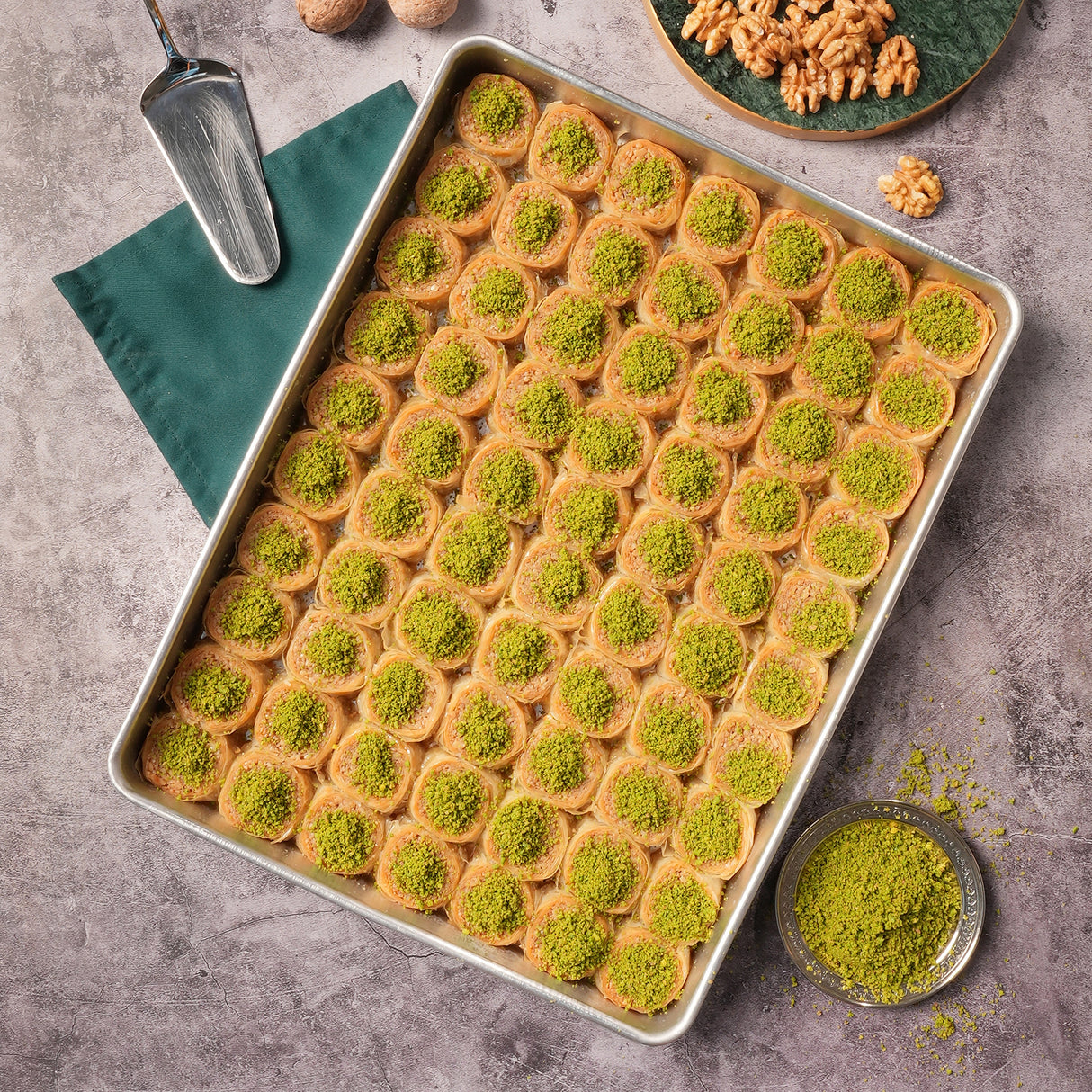 Palace Roll with Walnut on a Tray